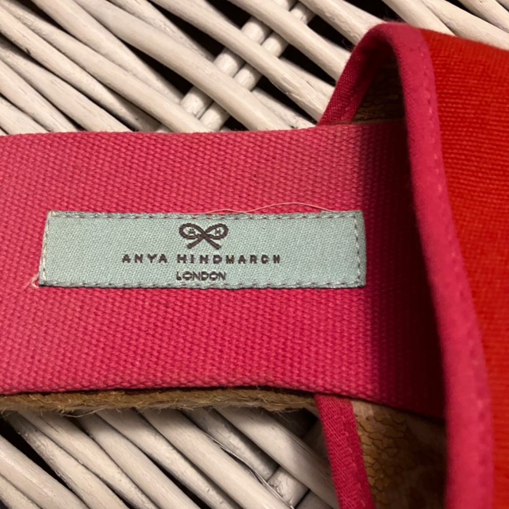Anya Hindmarch pink espadrille slides - Picture 3 of 5
